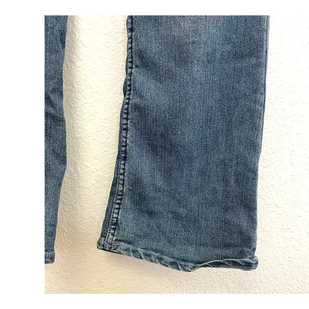 VTG‎ LL Cool J Women's Blue Flare Denim Jeans Sz 5 Y2K Retro Soft 90's